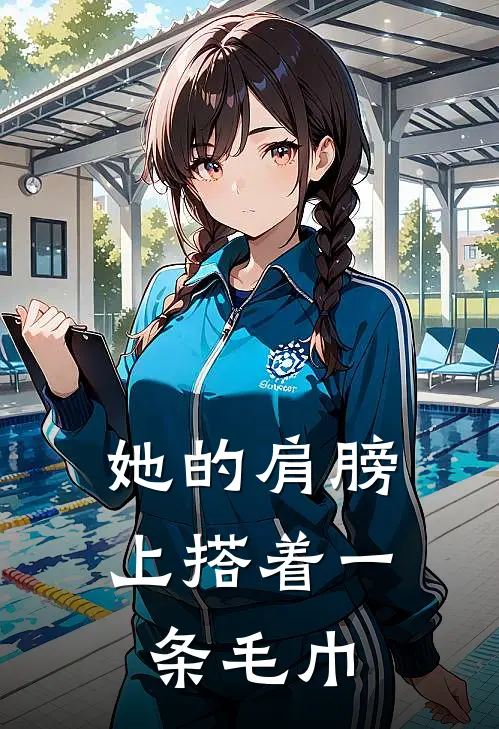 她的肩膀上搭着一条毛巾