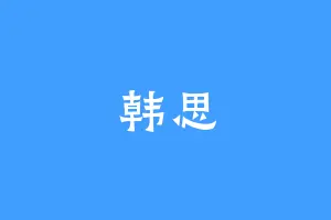 韩思