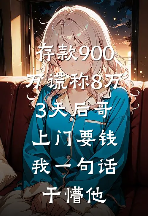 存款900万谎称8万，3天后哥上门要钱，我一句话干懵他(许安安安)最新小说_免费阅读完整版小说存款900万谎称8万，3天后哥上门要钱，我一句话干懵他(许安安安)