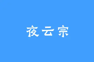 夜云宗
