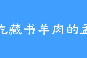 爱吃藏书羊肉的孟子