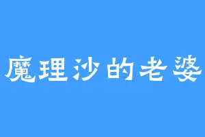 魔理沙的老婆