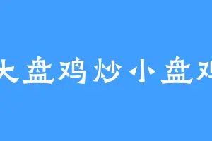 大盘鸡炒小盘鸡