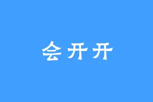 会开开