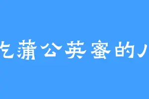 爱吃蒲公英蜜的八郎