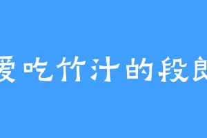 爱吃竹汁的段郎