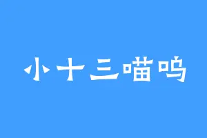 小十三喵呜