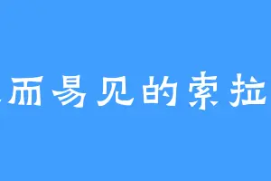 显而易见的索拉卡