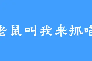 老鼠叫我来抓喵