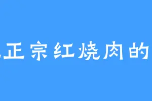 爱吃正宗红烧肉的叶王