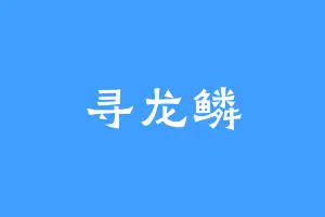 寻龙鳞