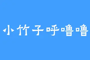 小竹子呼噜噜
