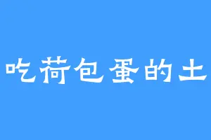 爱吃荷包蛋的土松