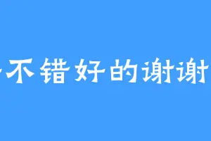 你好不错好的谢谢再见