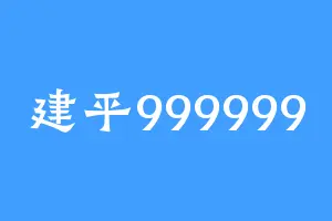 建平999999