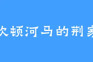喜欢顿河马的荆家鸣