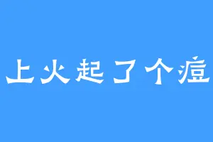 上火起了个痘