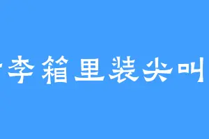 行李箱里装尖叫鸡