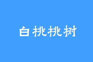 白桃桃树