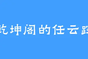 乾坤阁的任云踪